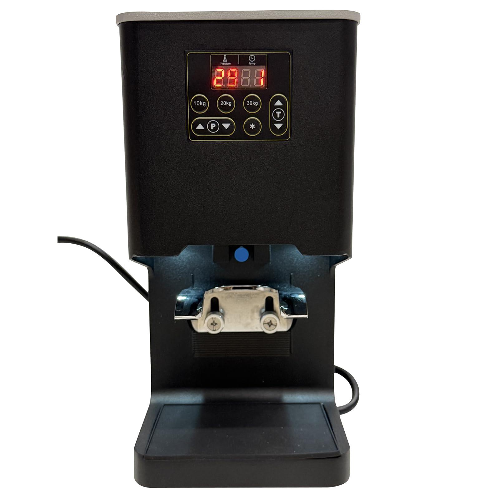 B&Q Electronic Automatic Coffee Tamper Machine - Precision Press for Perfect Espresso for Home & Commercial. Adjustable Pressure, Multi-Tamp, Hands Free Operation, Height Adjustable for Wide Range (Black)