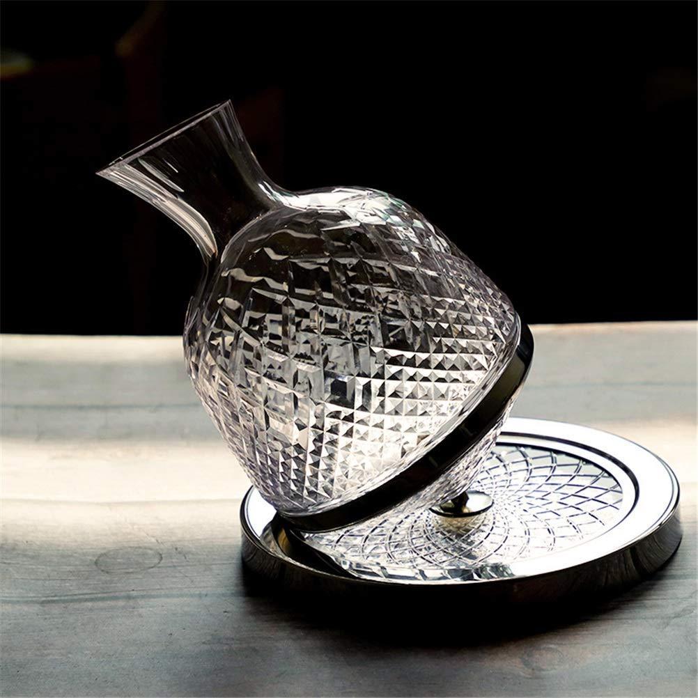Panduo Decanter set 1500ml luxury home bar party red wine decanter crystal glass whirling wine decanter with holder