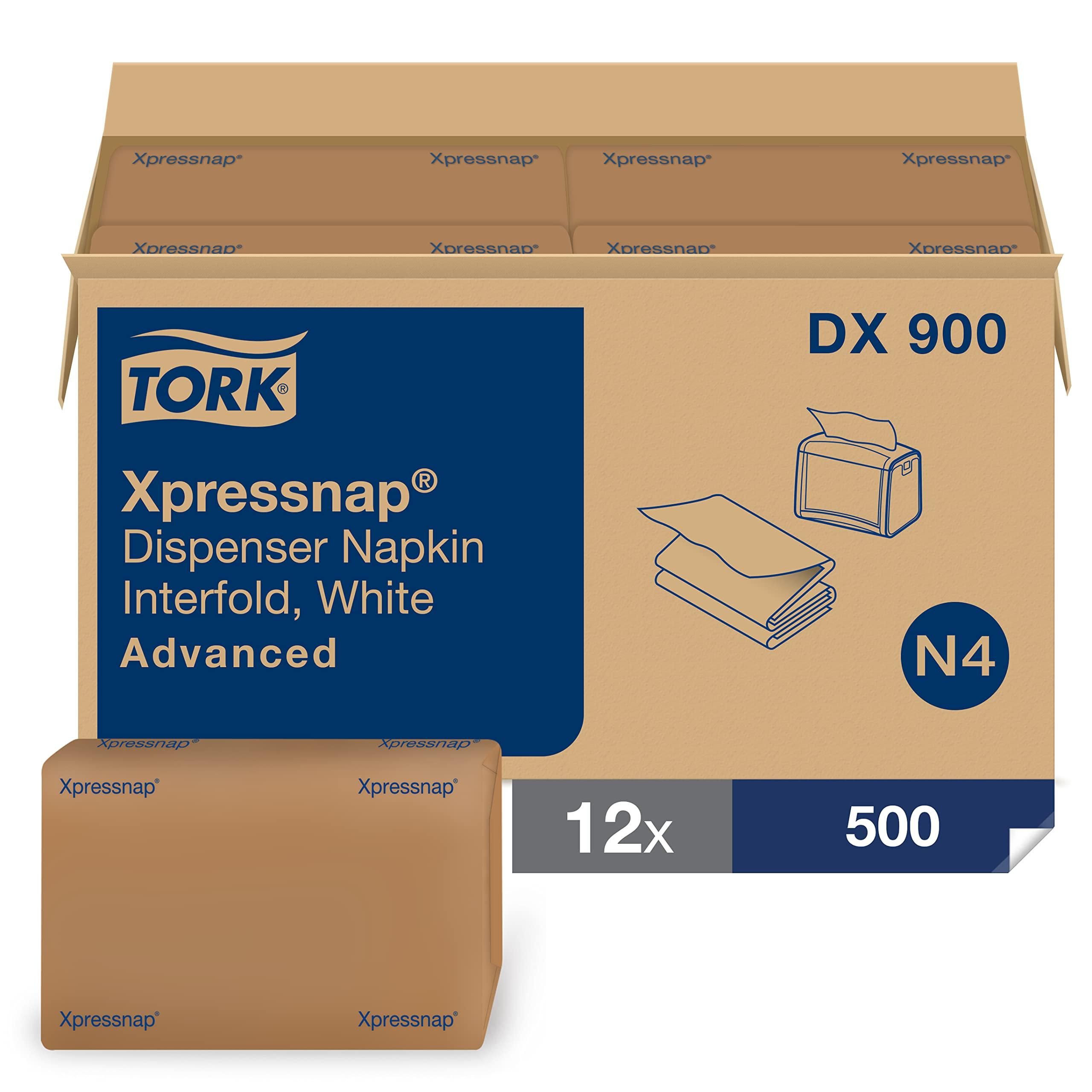 Tork Tork Xpressnap Tabletop Napkin Dispenser Walnut - N4 + Refill - White Dispenser Napkin, 12 x 500 napkins