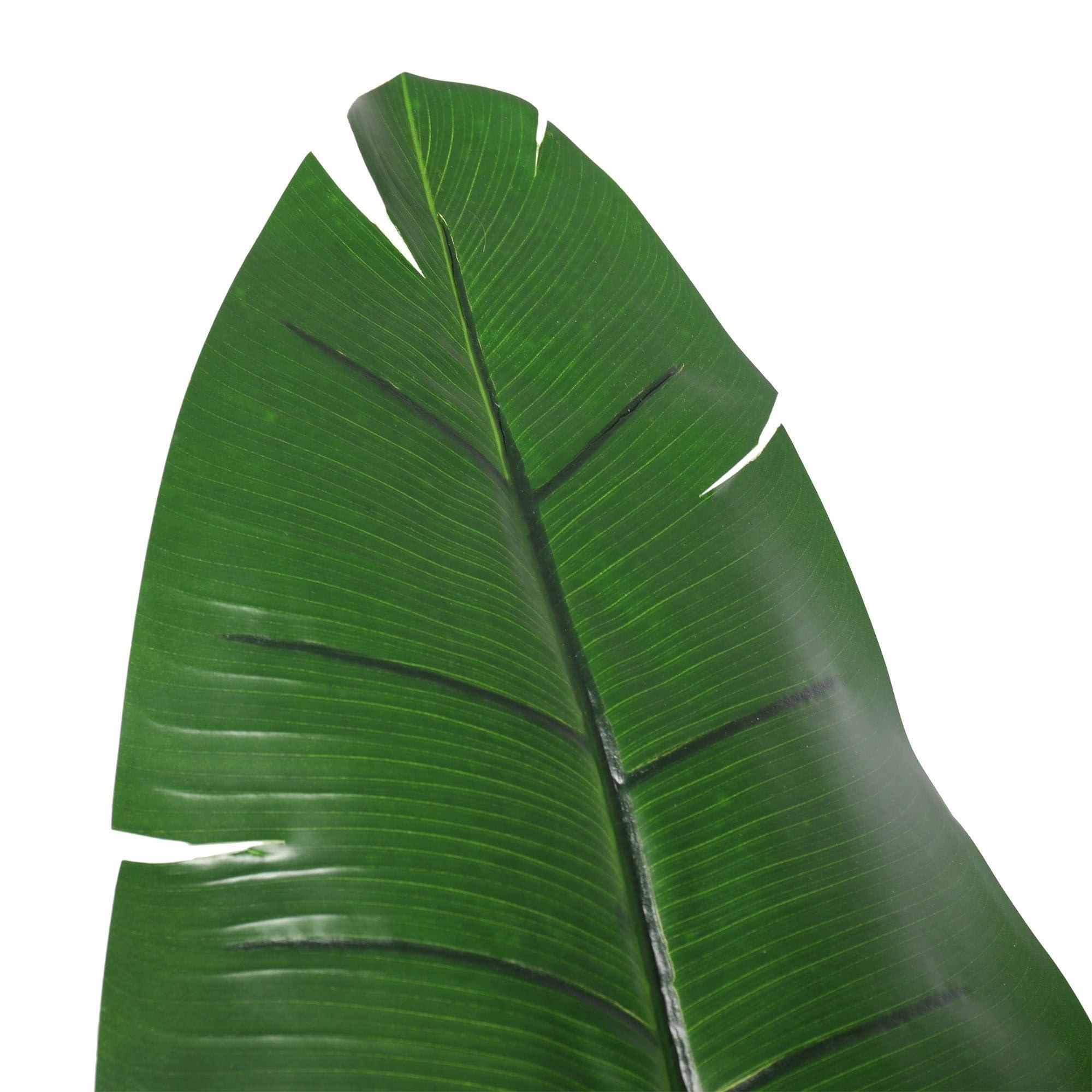 SilksAreForever 5'9" Triple Trunk Silk Travelers Palm Tree w/Pot -Green
