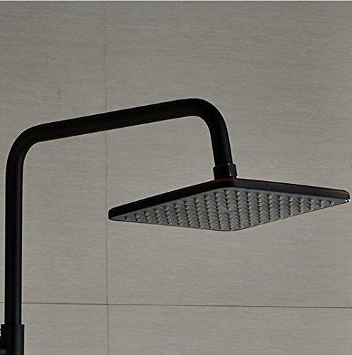 GOWE GOWE Oil-rubbed Bronze Exposed Bathroom Shower Faucet Complete Set Wall Mount Height Adjustable Tub Shower Mixer Taps