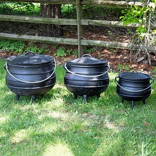 Lehman\'s Lehman\'s Campfire Cooking Kettle Pot - Cast Iron Potje Dutch Oven with 3 Legs and Lid, 10.5 inch, 2 gallon
