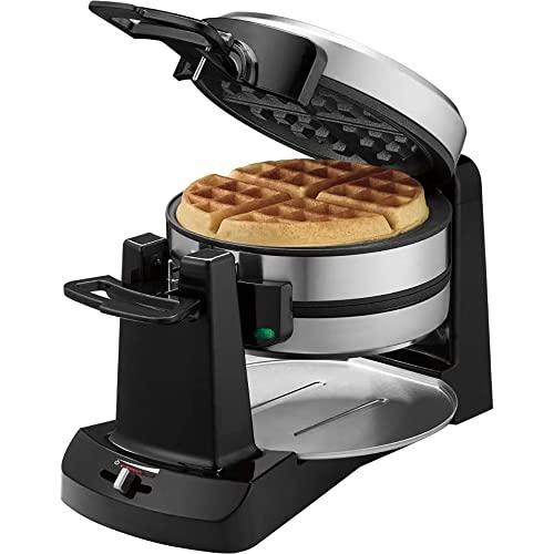 Cuisinart Cuisinart WAF-F40 Double Flip Belgian Waffle Maker Black/Stainless Bundle with 1 YR CPS Enhanced Protection Pack