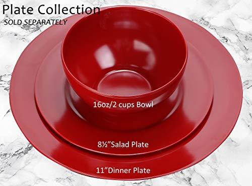 Reston Lloyd Calypso Basics by Reston Lloyd Melamine Dinner Plate, Set of 6, Red