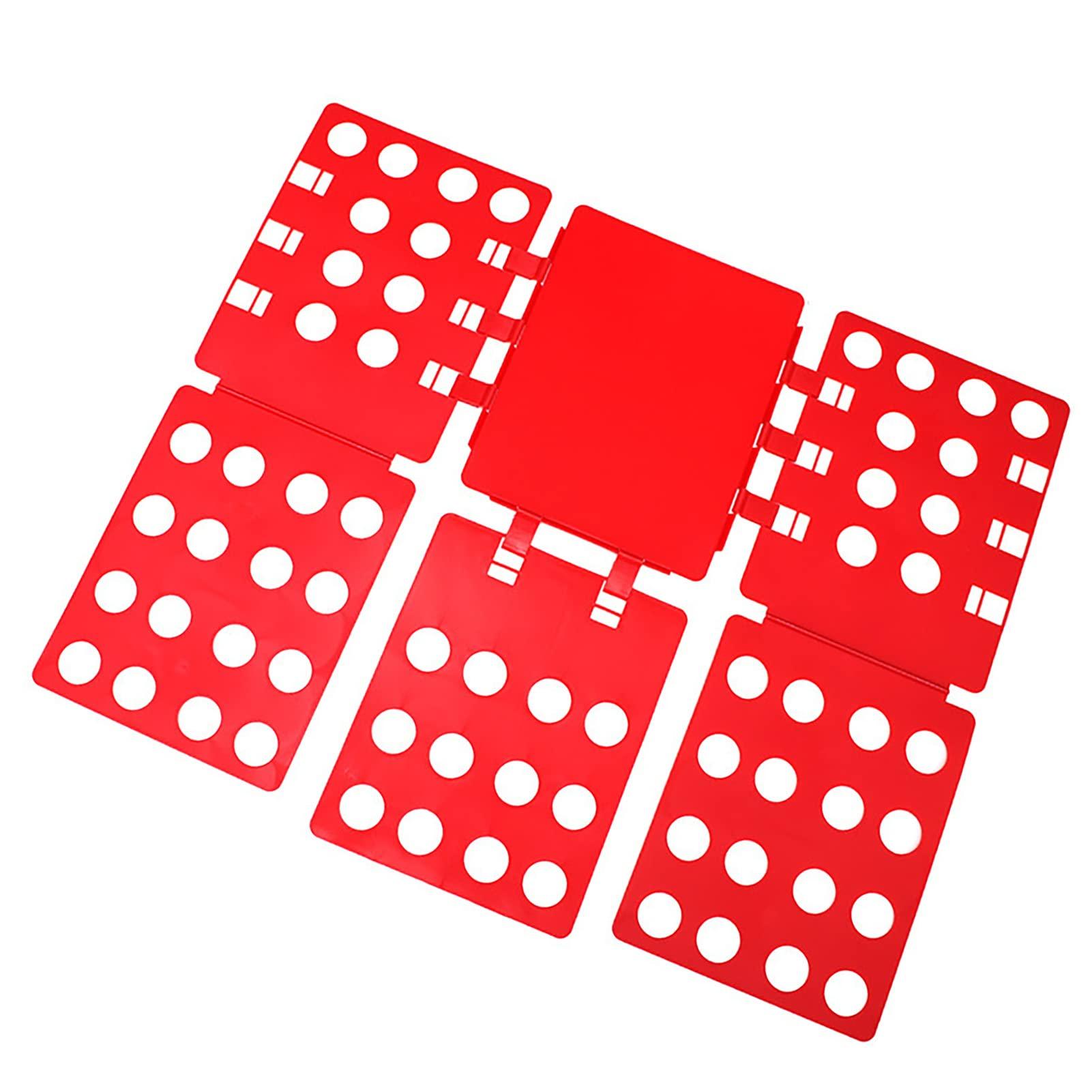 DOACT Clothes Folder, Shirt Folding Board Quick Easy to Fold Portable PP Material for Travel (Red)