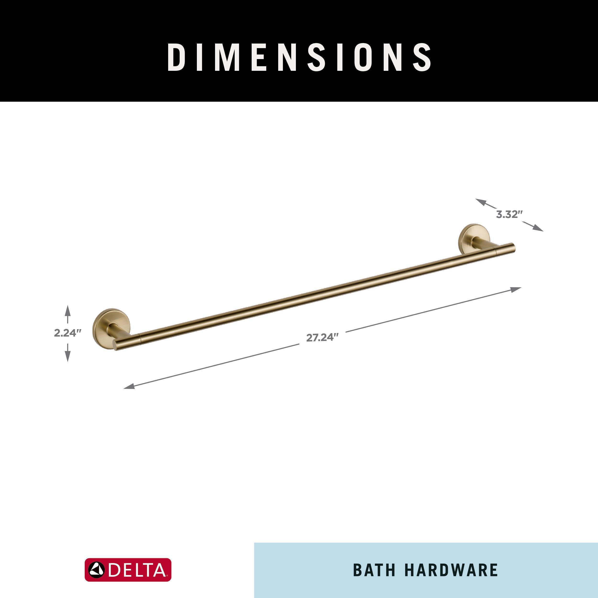 DELTA FAUCET Delta 759240-CZ Trinsic 24 in. Towel Bar in Champagne Bronze