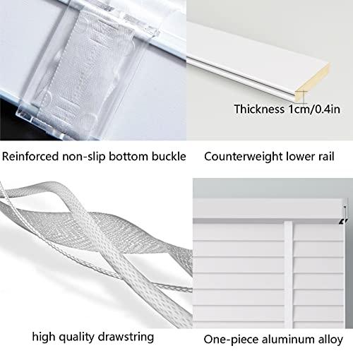 KDDFN KDDFN Wooden Venetian Blinds Blind,Window Privacy Protection,Vintage Breathable Curtain,Sun Shade Curtain Balcony Decoration,UV Protection,Customizable (24x28in)