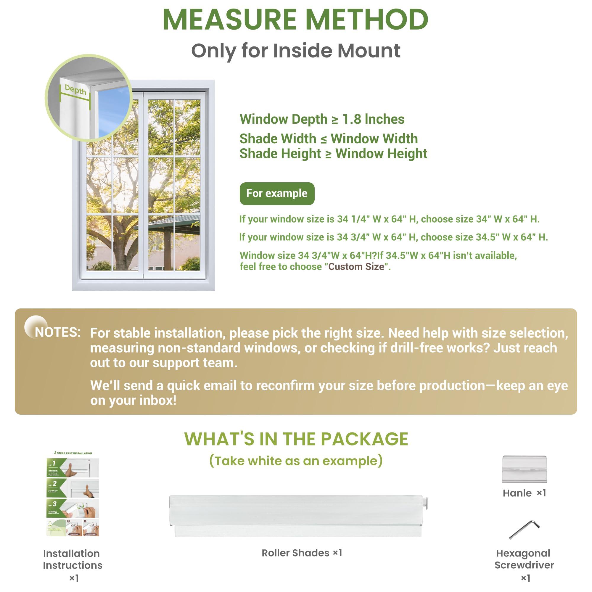 MoDanCeQ MoDanCeQ No Drill No Tools Cordless Dual Layer Zebra Blinds for Windows, Blackout Zebra Shade for Indoor Windows,Easy to Install Thermal Insulated Blinds, Silver White, 31.5" W x 64" H