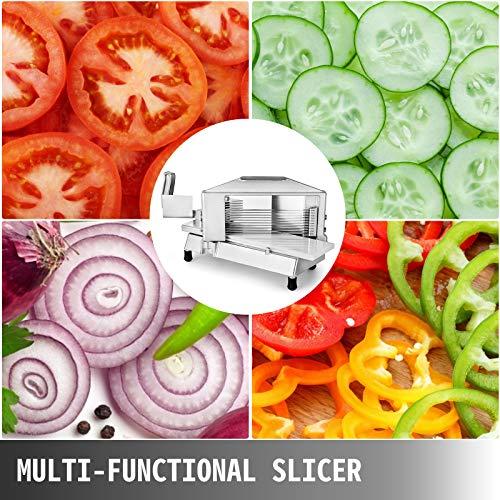 Happybuy VEVOR Commercial Tomato Slicer 3/16 inch Heavy Duty Tomato Slicer Tomato Cutter with Built-in Cutting Board for Restaurant or Home Use (3/16 inch)