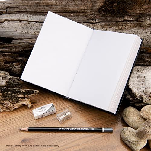 Pentalic Pentalic 4" x 6" Traditional Hardbound Sketchbook, 220 Pages, Black