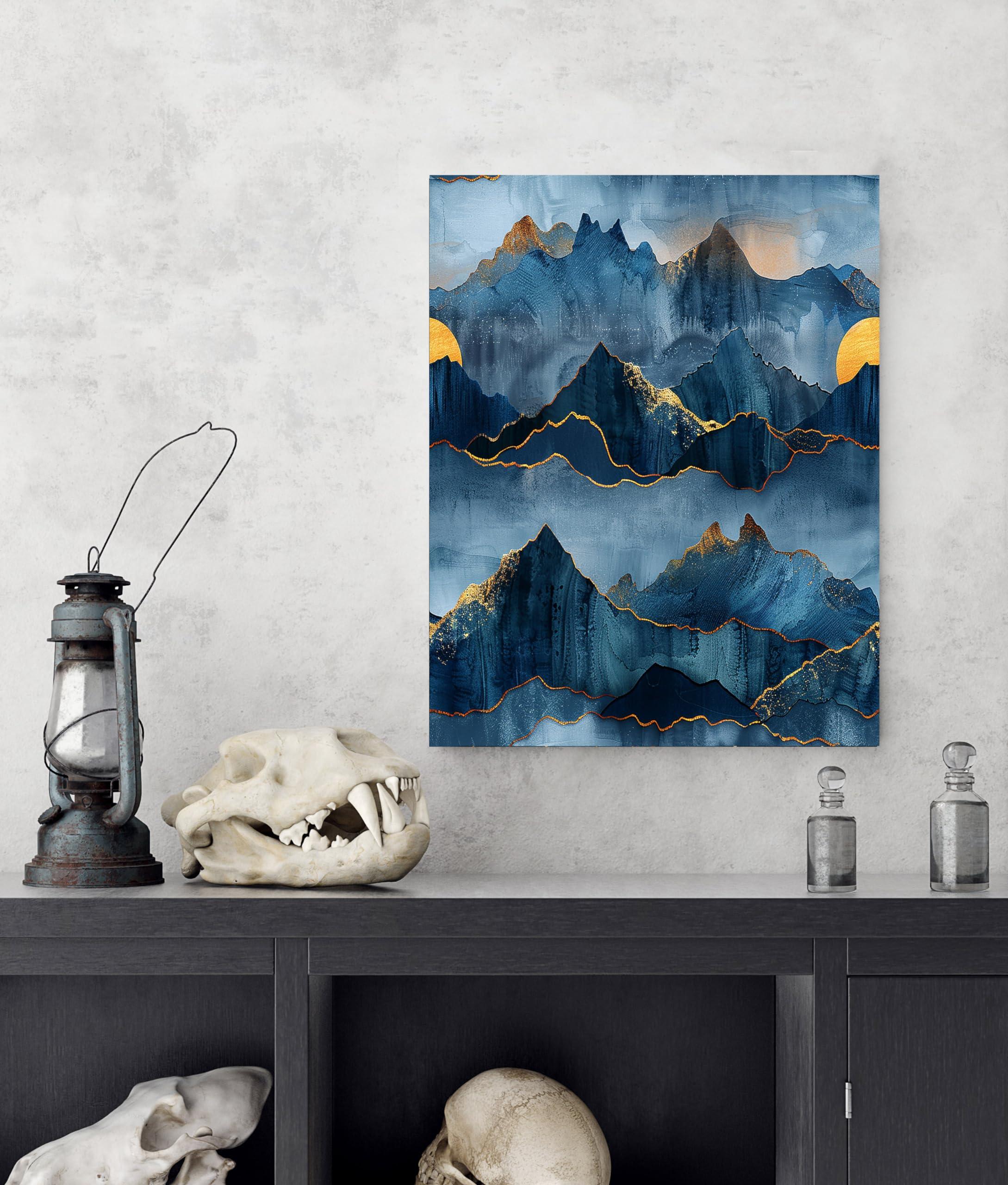 Twisted R Design 11x14 Landscape Wall Art Canvas Print (Midnight Mountains)