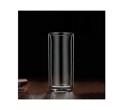 Sun's Tea Sun's Tea Double Wall Insulated Glass Tumbler, 16oz (450ml) Highball Glass Cups for Beer, Lemonade, Iced Tea, Tropical Drink, Cocktail, Smoothie, Mojito and Mixed Drinks, Set of 2 - Collins Style