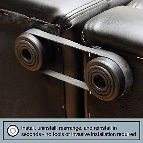 Couch Clamp Couch Clamp Sectional Sofa Connectors (4 Pack) - Keep Sofa Cushions From Sliding & Gaps, Easy Install Straps & No Tools Required. Universal Fit Ideal for 3 Piece Modular Sofa - Prevent Floor Scratches