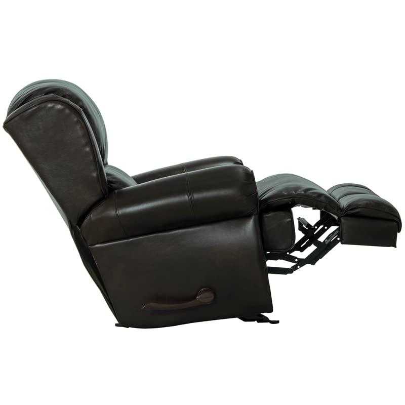 Catnapper Catnapper James Deluxe Glider Recliner in Chocolate Top Grain Italian Leather