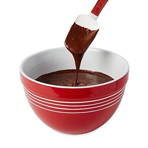 Rubbermaid Rubbermaid Commercial Products High Heat Resistant Silicone Heavy Duty Spatula/Food Scraper, 9.5", 500 Degrees F, Red Handle, for Baking/Cooking/Mixing, Commercial Dishwasher Safe