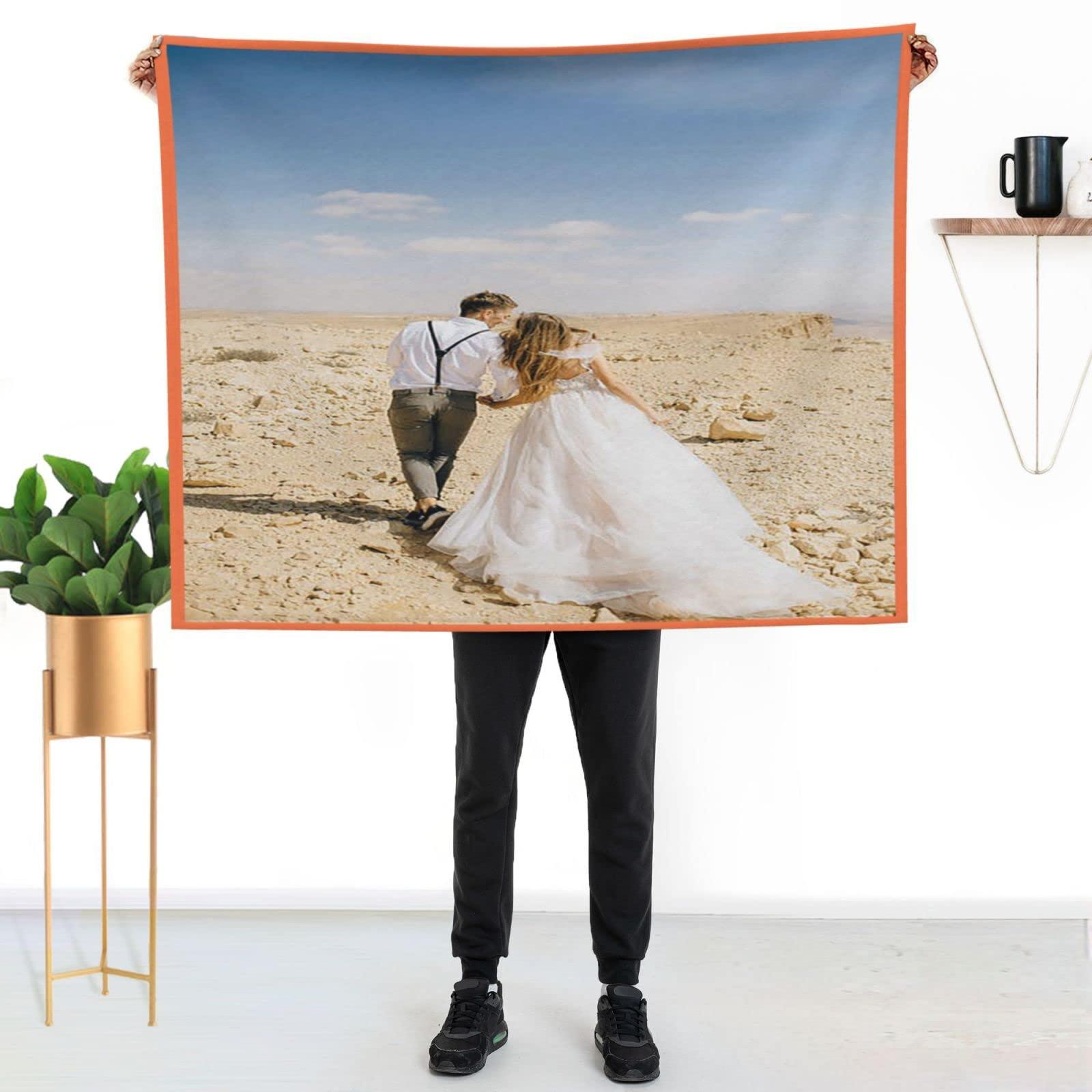 Generic Customized Blankets Make Your Own Blankets Custom Blanket Your Own Your Design Here Custom Blanket with Picture Gifts for Couples,Birthday Christmas Halloween
