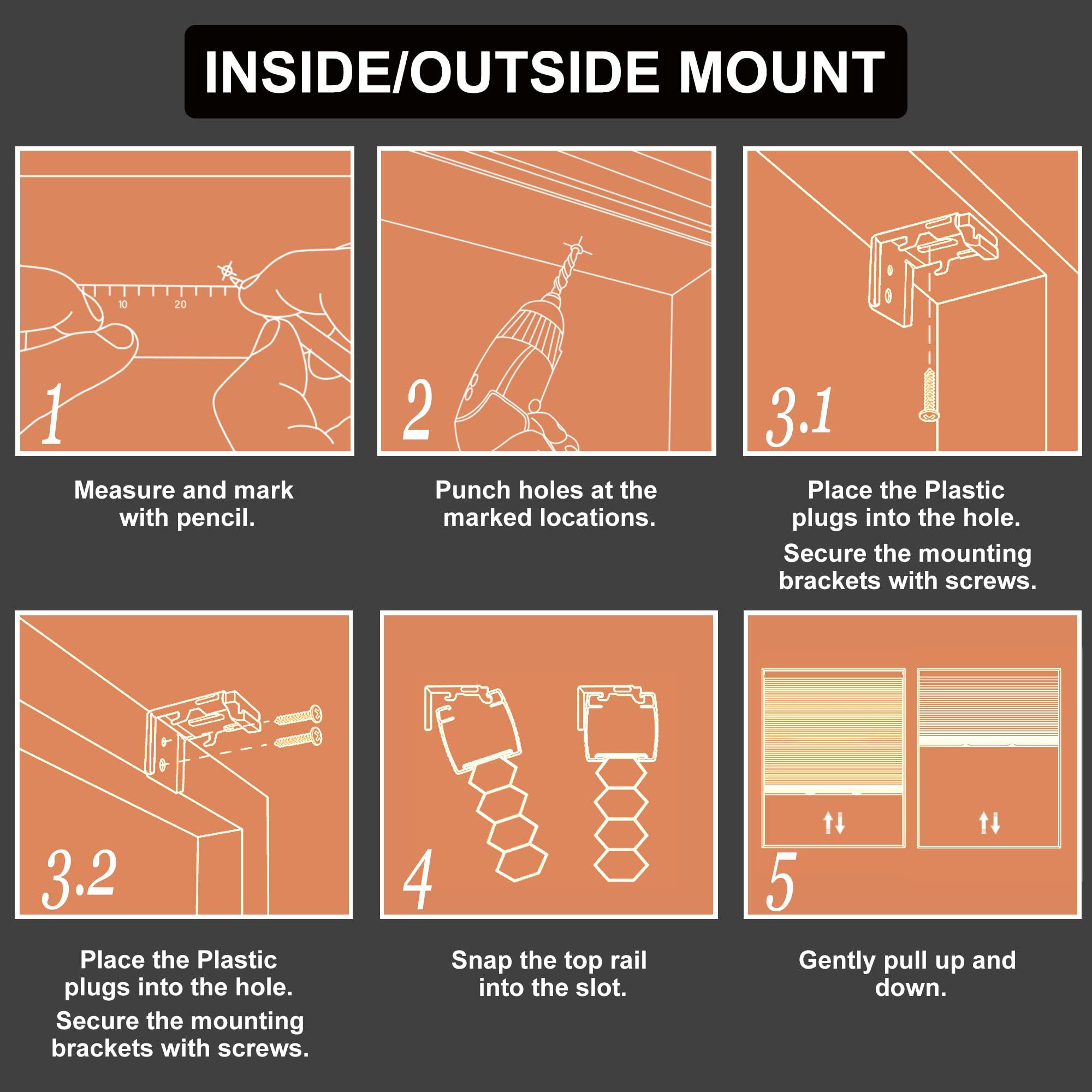 HOTSOON HOTSOON Cordless Cellular Shades Blackout Honeycomb Blinds for Windows Pull Down Room Darkening Cellular Blinds Thermal Insulated Windows Shades for Home Bedroom Office Door,White,19" W x 48" H