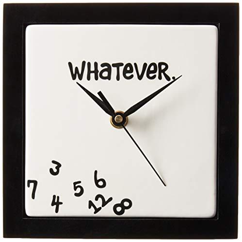 Enesco Enesco Whatever. Scrambled Numbers Always Late 7.5 x 7.5 Inch Square Hanging Wall Clock