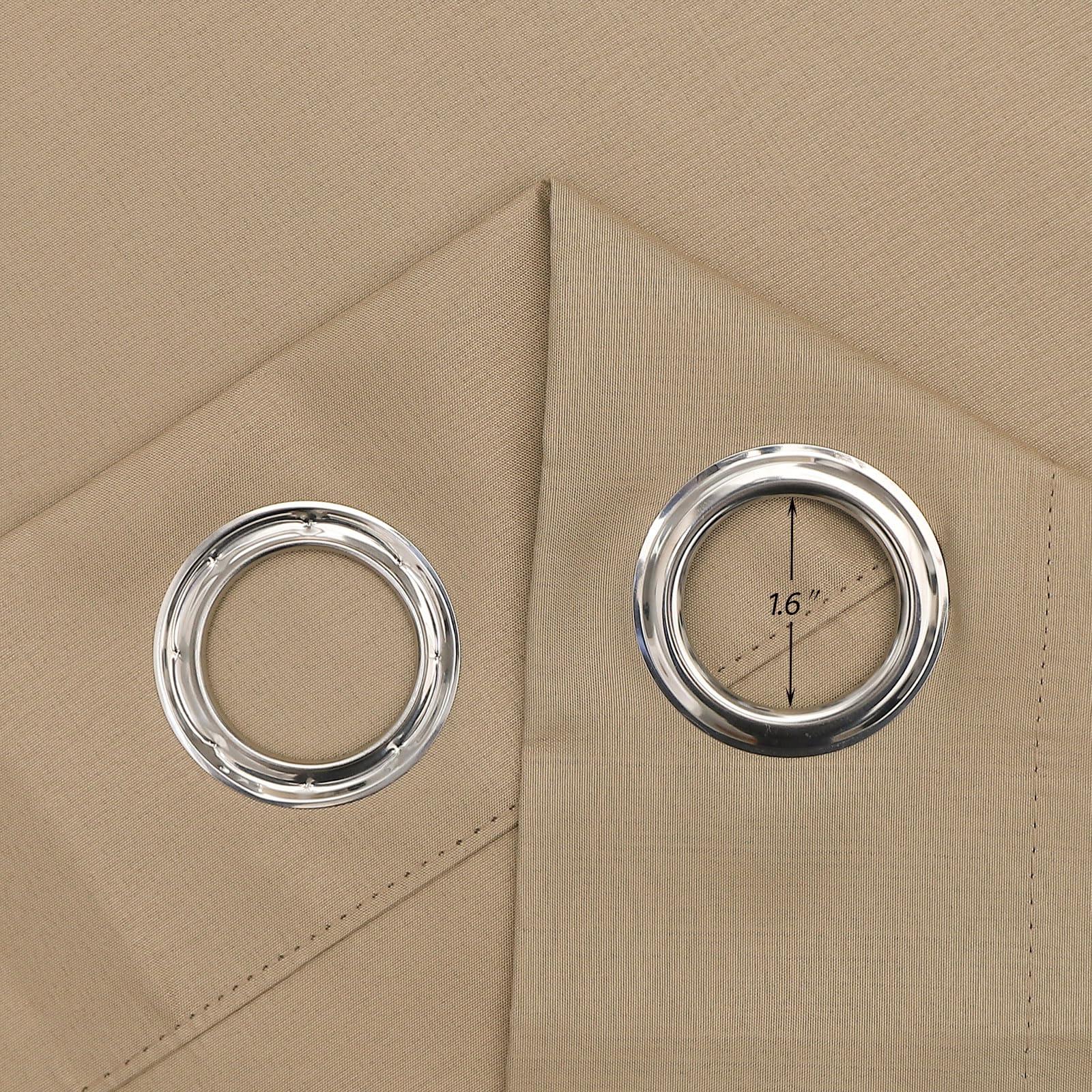 ABBRIGE ABBRIGE Extra Long Blackout Curtains - 72 to 240 Inch Long Total Blackout Tall Curtains - 2 Story Extra Long Window Floor to High Ceiling Drapes for Living Room Bedroom(1 Panel,Beige,52"x72")