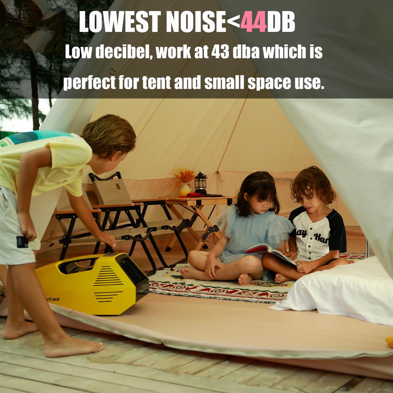 MOSSANTFUL Portable Air Conditioners Tent Air Conditioner Camping Air Conditioner 2380Btu Home Ac Cooling Unit 24Volt 220W Low Power Consumption For Outdoor Camping Tent Car Truck Parties Fishing Van And Rv