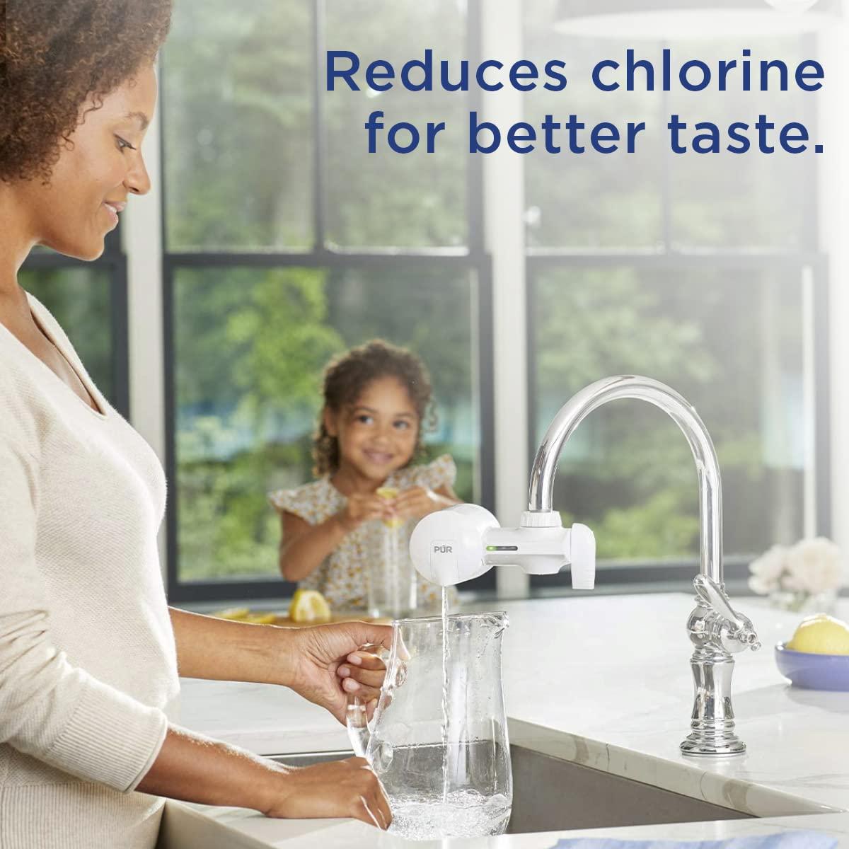 PUR PUR Faucet Mount Replacement Filter 2-Pack, Genuine PUR Filter, 2-in-1 Powerful Filtration, Includes Lead Removal, 6-Month Value, White (RF33752)