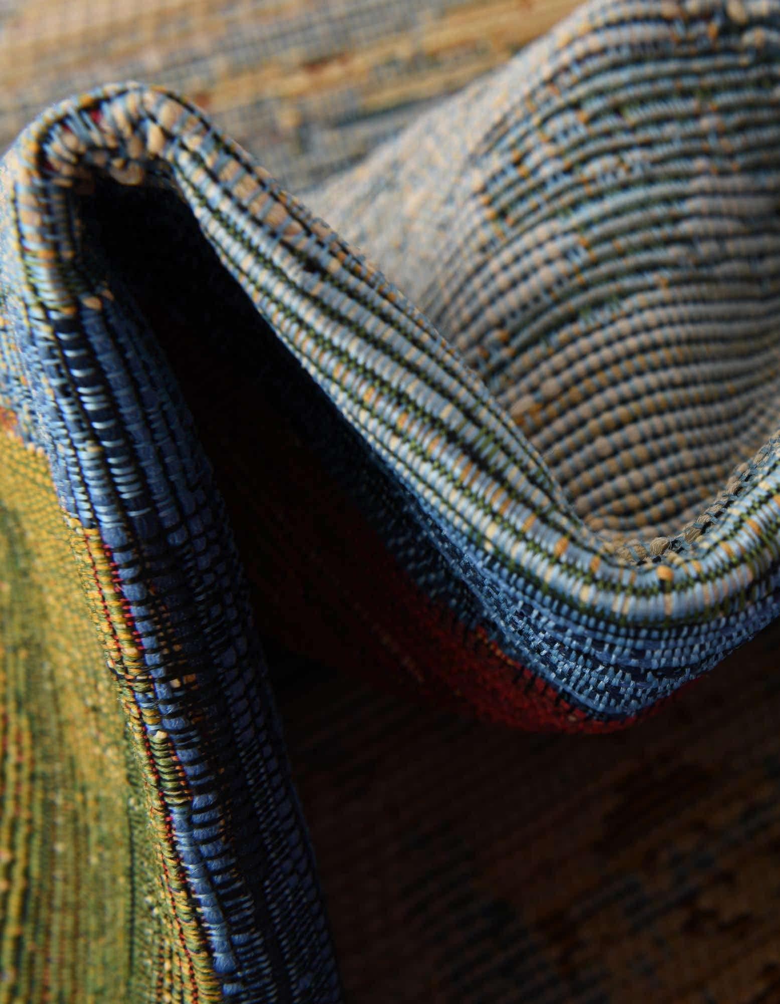 Unique Loom Unique Loom Outdoor Modern Collection Area Rug - Cubed (2' 7" x 7' 1" Runner, Multi/ Blue)