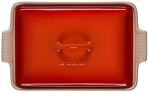 Le Creuset Le Creuset Stoneware Heritage Covered Rectangular Casserole, 4 qt. (12" x 9"), Flame