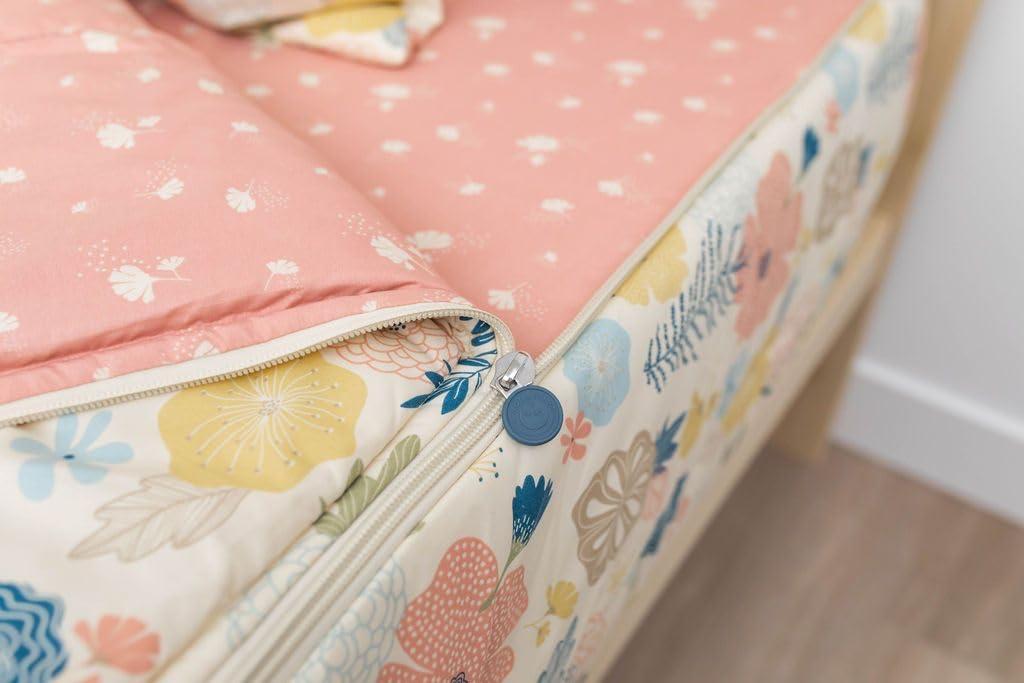 Beddy's Beddy's Flower Blossoms Girls Durable Zipper Bedding for Kids, Bed in a Bag, Floral Sheets and Comforter, Easy to Make and Wash, Includes Pillowcase and Pillow Sham, Super Soft All Season