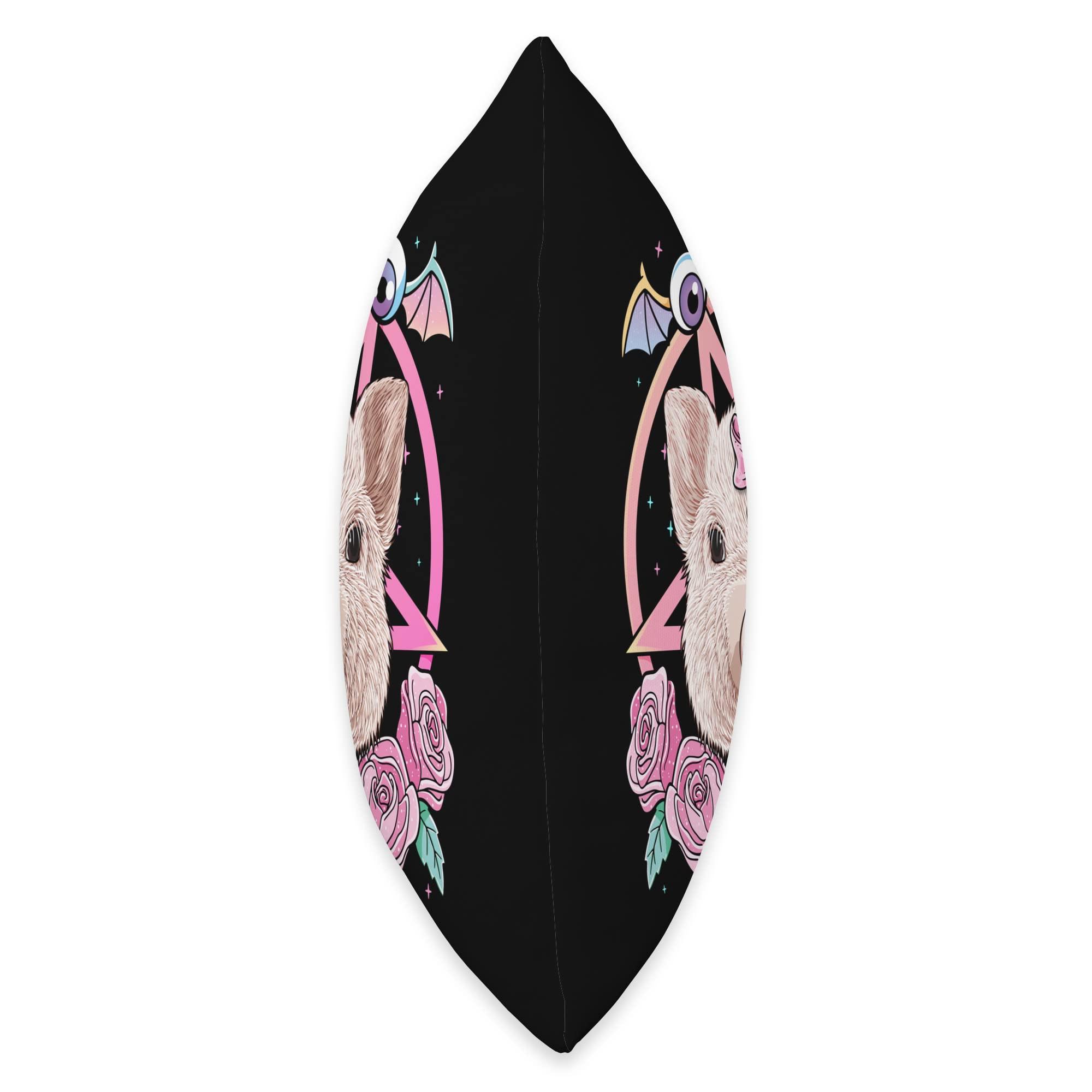 Cute Pastel Goth Animals Pastel Goth Pig Pagan Creepy Menhera Farm Pig Farmer Throw Pillow