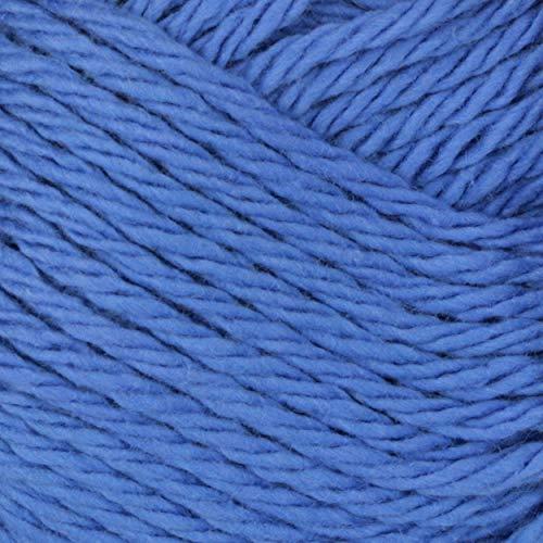 Bernat Bernat Handicrafter Cotton Solids Yarn, 1.75 oz, Gauge 4 Medium, 100% Cotton, Blueberry