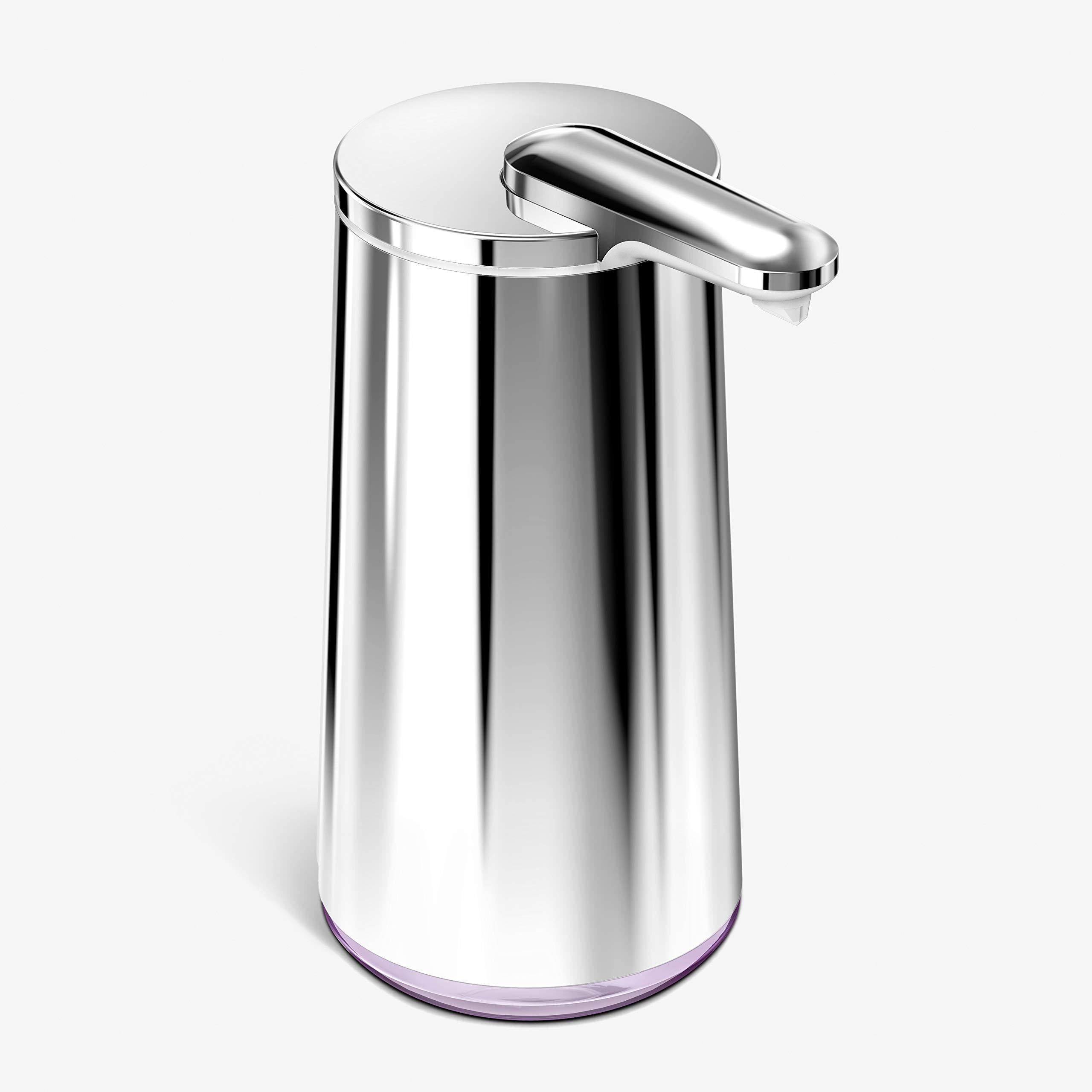 simplehuman simplehuman 10 oz. Touch-Free Foam Sensor Pump Dispenser with Mandarin Orange Soap and Refillable Cartridge, Polished Stainless Steel