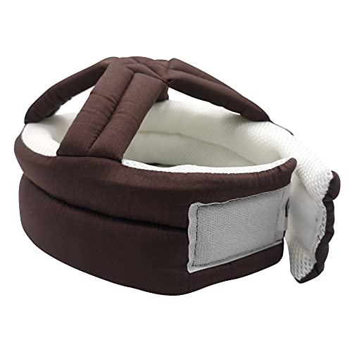 Cepairng Breathable Elderly Protective Hat,Elderly Helmet for Falls,Seniors Assistance Safety Products,Epilepsy Head Fall Protection,Adjustable Protective Cap,for Youth and Adult Sizing (Coffee)