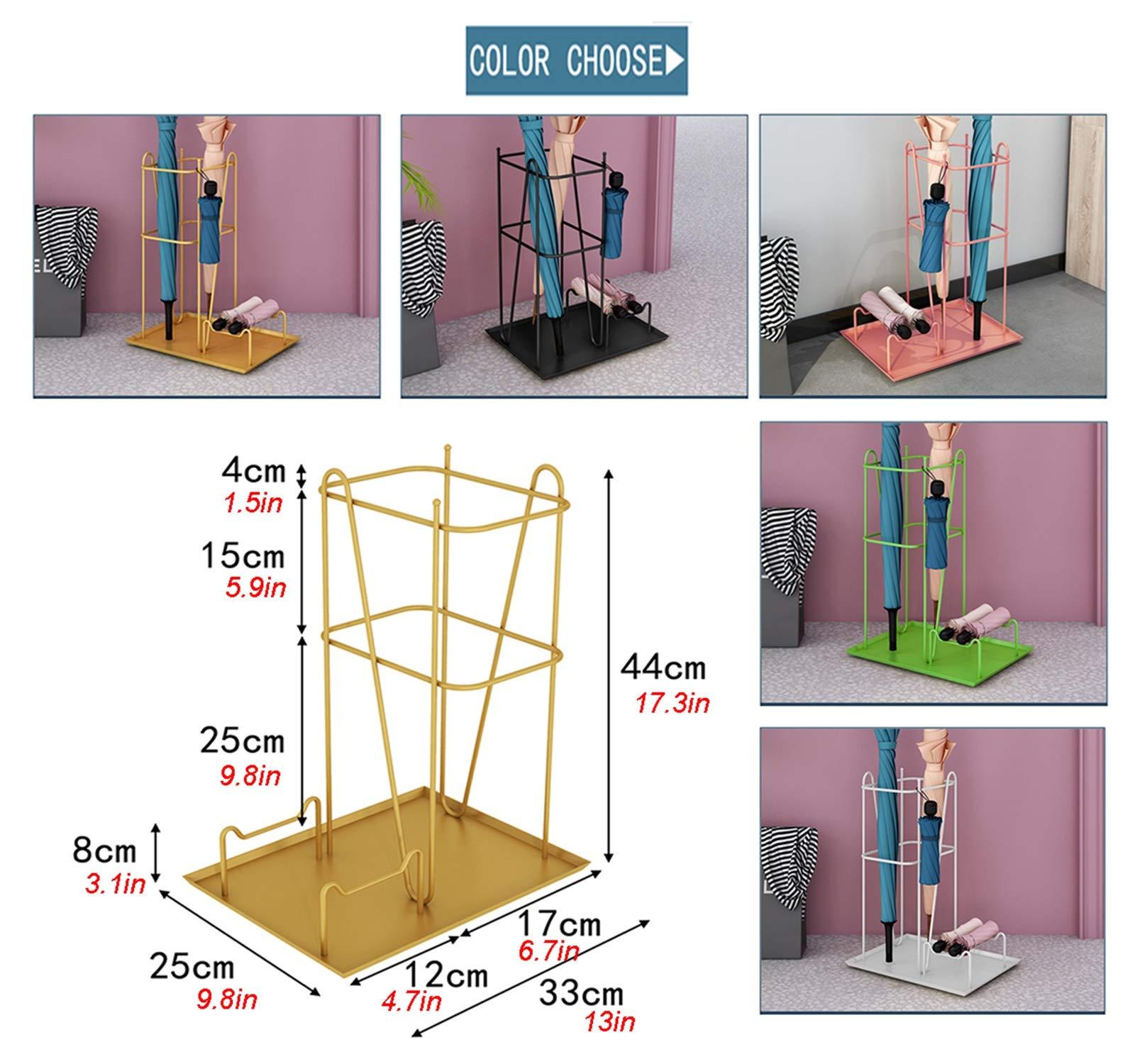 Umbrella Racks Umbrella Racks Metal Umbrella Stand Holder, Indoor Umbrella Stand Holder with Drip Tray, Entryway Organizer That Can Place Umbrellas Freely (Color : White)