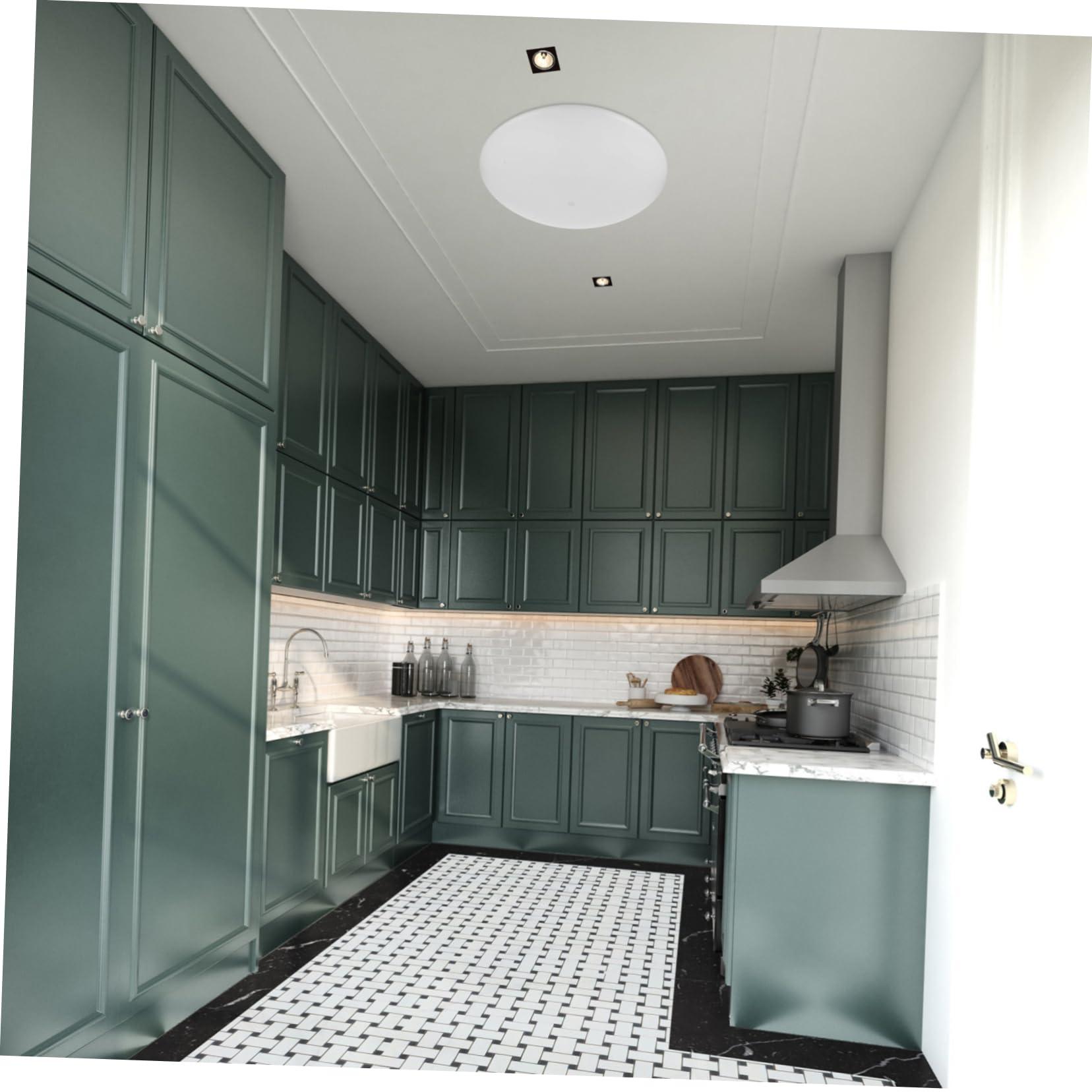 IWOWHERO IWOWHERO Ceiling Light Shade Replacement Round Plastic Cover for Bedroom Ceiling Lamp Fixture Accessory 38cm Diameter Easy Install