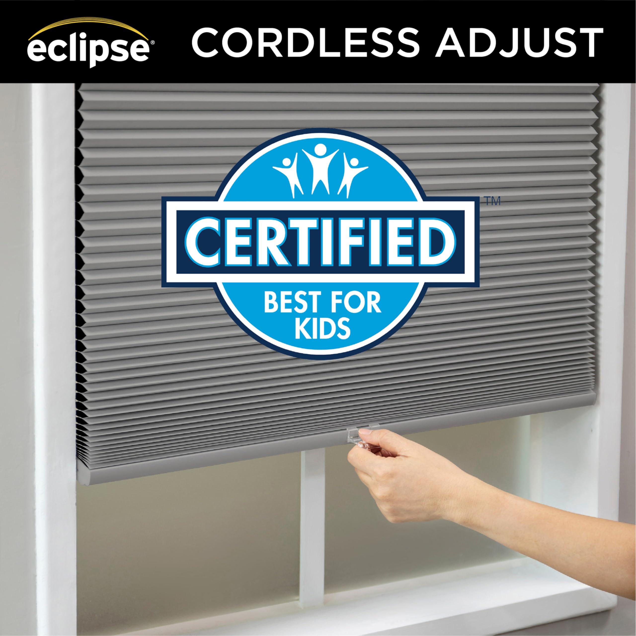 Eclipse Eclipse Blackout Cellular Window Shade - Cordless Honeycomb Shades, Stylish Window Covering, Easy Lift System, Blinds for Windows, Pet & Children-Safe, 66.5 W x 48 L, White