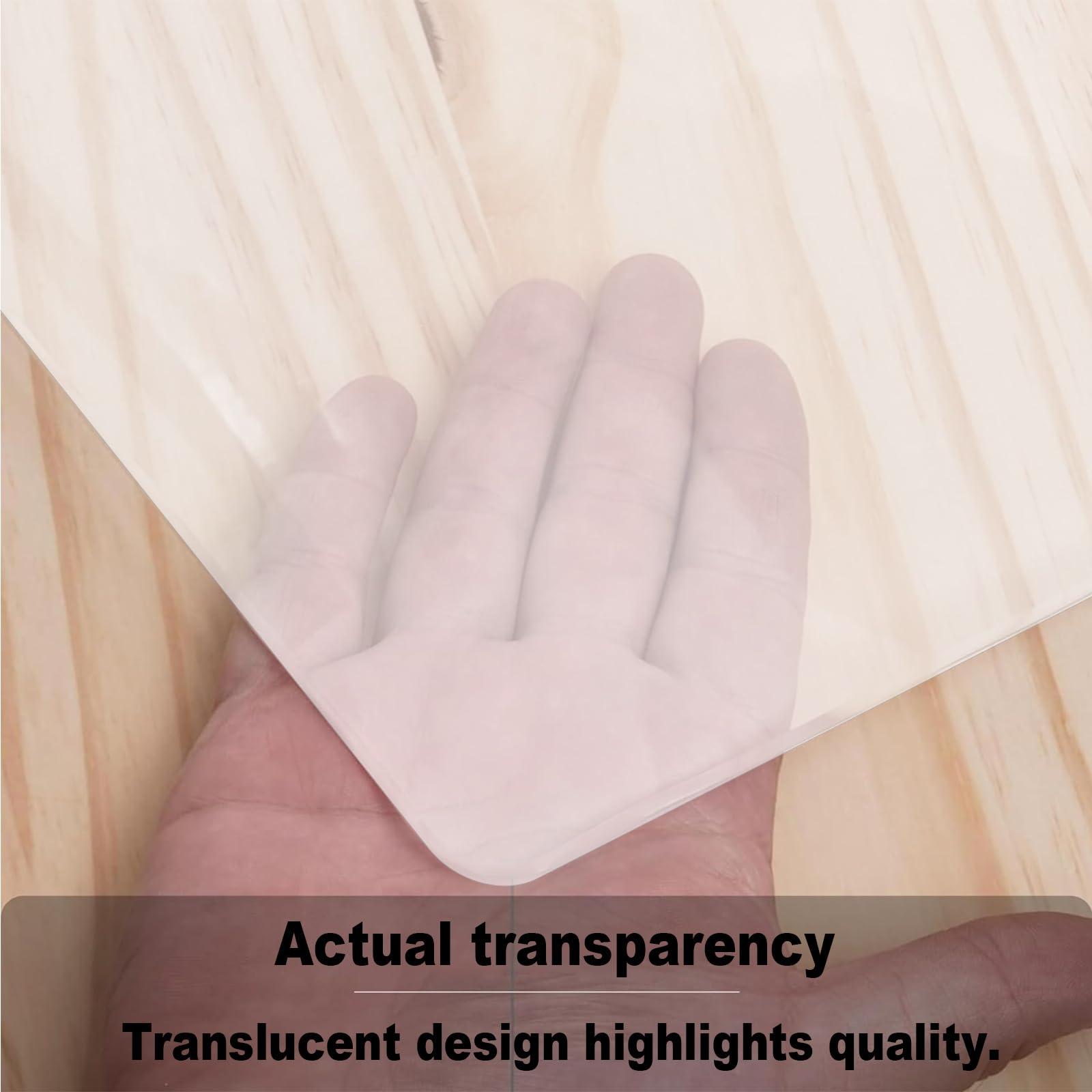 Polouds 48 x 24Silicone mat, Large Silicone Heat-Resistant mat, Kitchen countertop Non-Slip mat, Craft Table placemat.(Translucent)