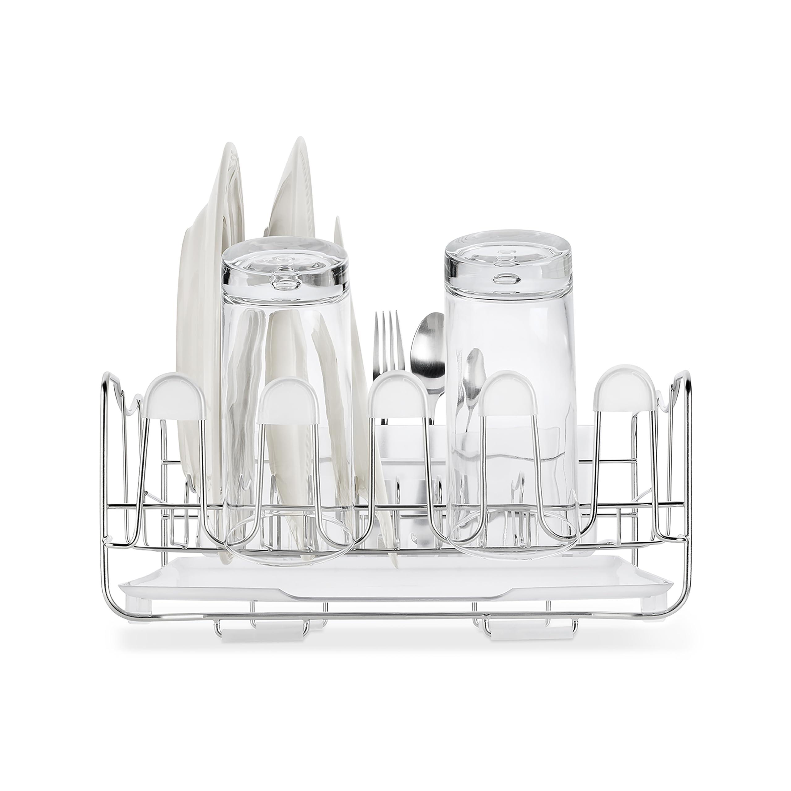 Polder Polder Advantage 3-Piece Stainless Steel Dish Rack, Kitchen Organization and Storage, Dish Drying Rack for Kitchen Counter, 20.3\" x 13.8\" x 6.3\"