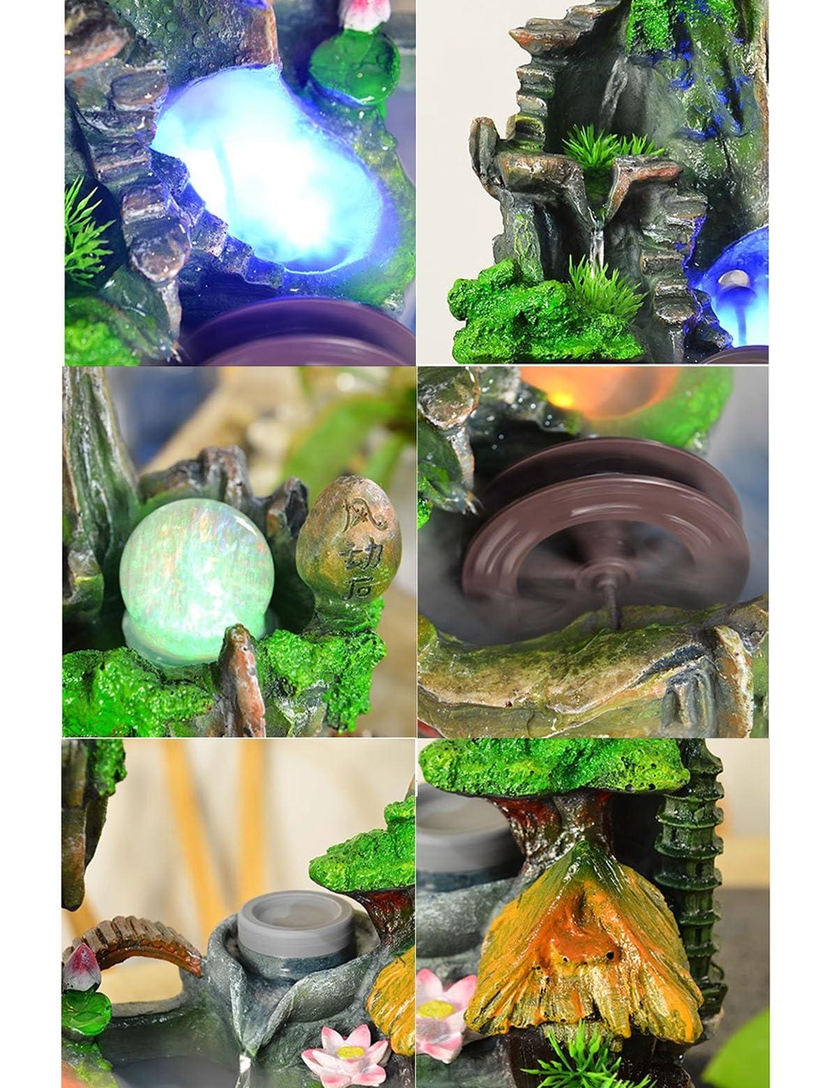 APMOE Table Fountain, Tabletop Fountain Indoor Waterfall Desk Fountain for Office Zen Water Fountain Small Water Fountain Indoor Water Fountains Tabletop(Small)