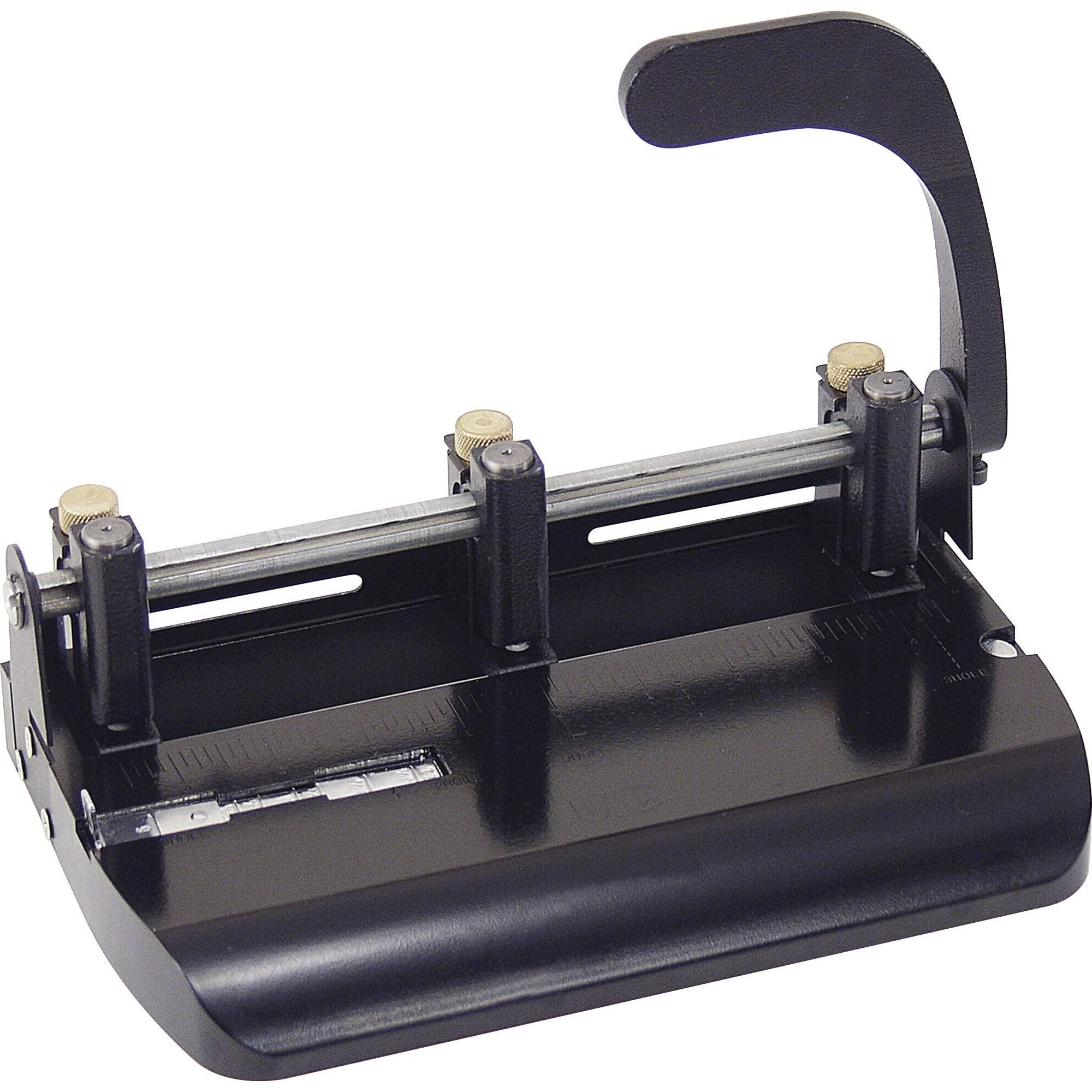 Officemate Officemate Heavy Duty Adjustable 2-3 Hole Punch with Lever Handle, 32-Sheet Capacity, Black (90078)