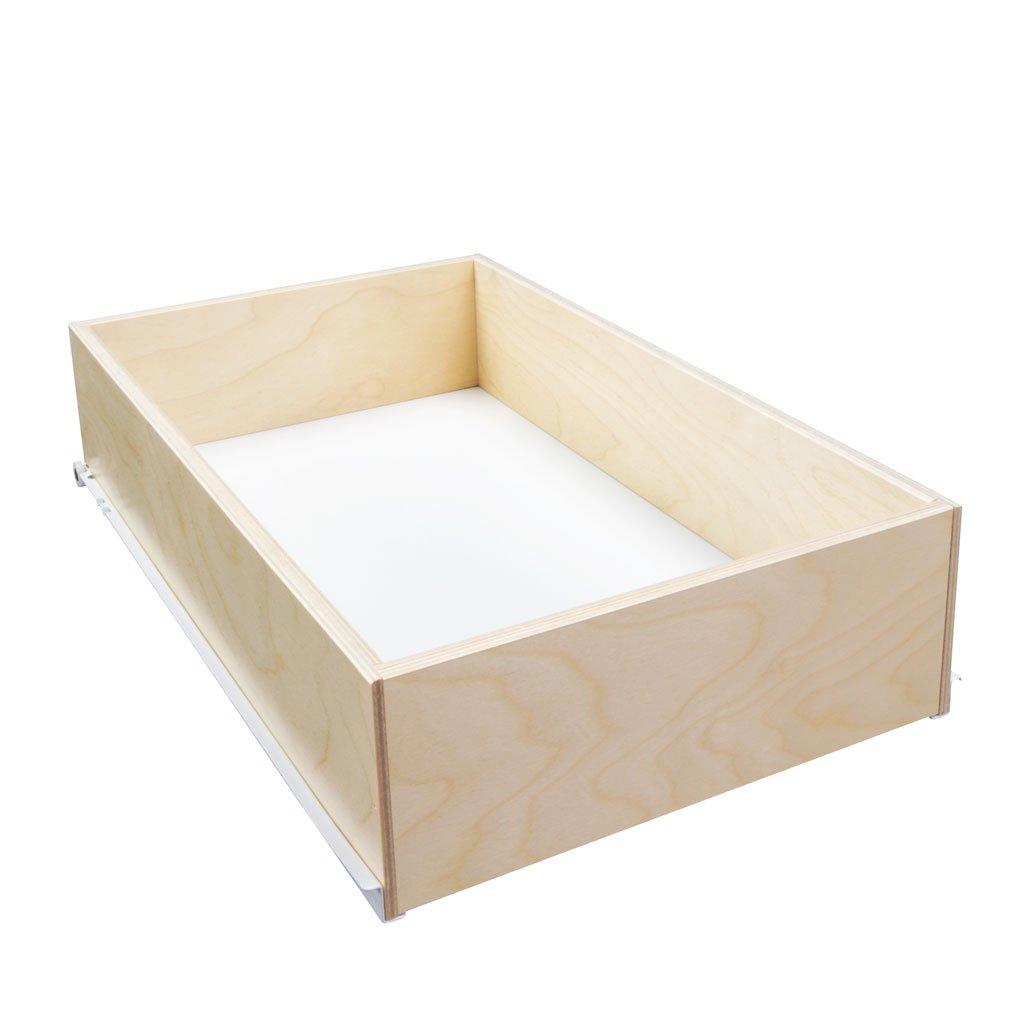 Shelves That Slide Sliding Pull-Out Shelf for Cabinets (Pantry Drawers, Kitchen Cupboards, Bathroom Storage, etc.) 4 7/8\" Tall - 21 3/4\" Deep - Includes 3/4 Slides & Base Mounting - Clear Opening Width: (24\")