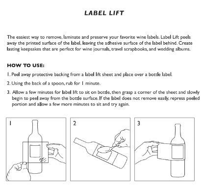 Oenophilia Oenophilia Label Lift - 50 Pack, Beer & Wine Bottle Label Remover