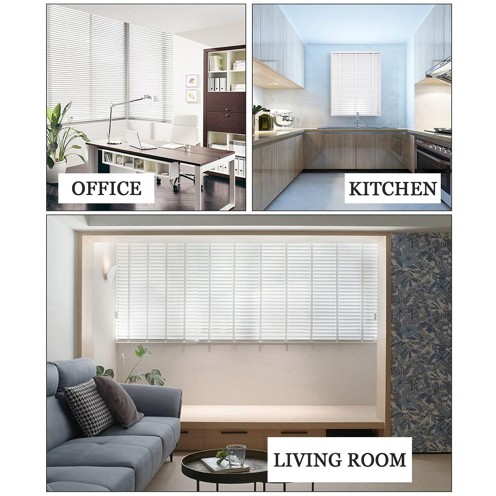 Xrdbfd Xrdbfd Blackout Venetian Blinds, Solid Wood Window Blinds, White Wooden Venetian Shades, Thermal Insulated Blinds for Home/Office/Living Room,WxH-80x160cm/31.5 * 63in