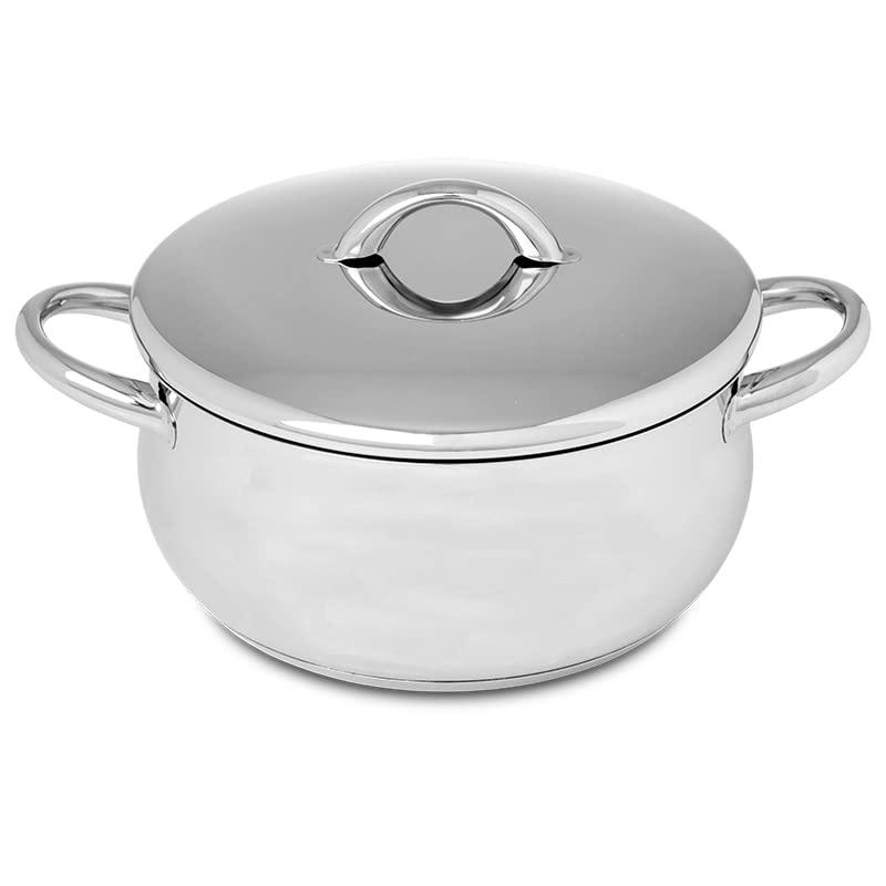 Generic Silampos Domus Stainless Steel Casserole Pot, Various Sizes, Made In Portugal (N.20 2.8L - 2.9qt)