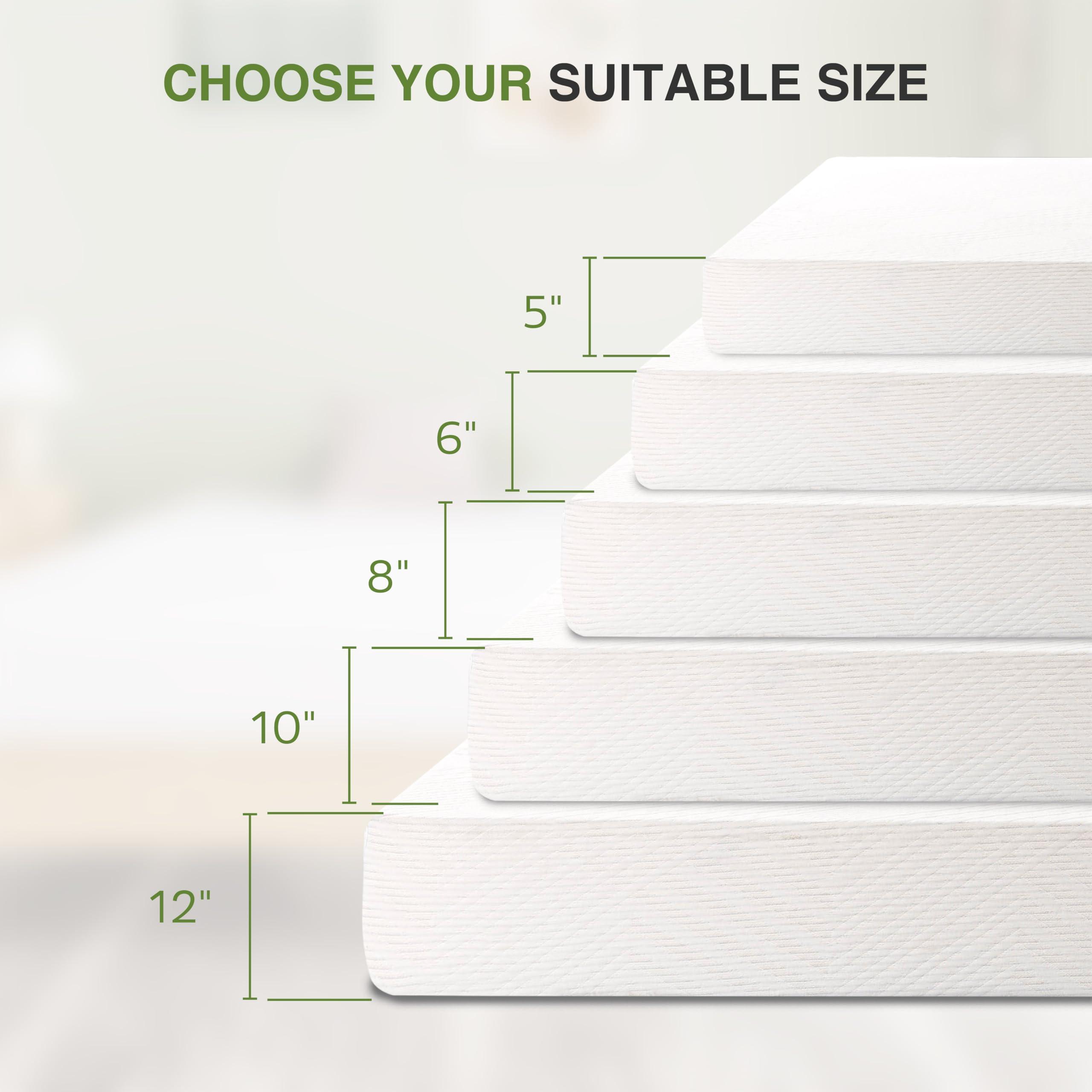 MLILY Twin Mattress in a Box, 8 inch Mattresses for Kids Bed Single Size Daybed Individual Bunk, Memory Foam Medium Firm