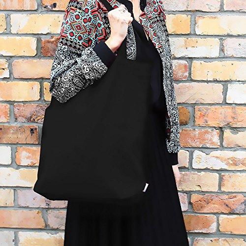 Augbunny Augbunny 100% Cotton Canvas Shopping Tote Bag Grocery Bag 4-pack