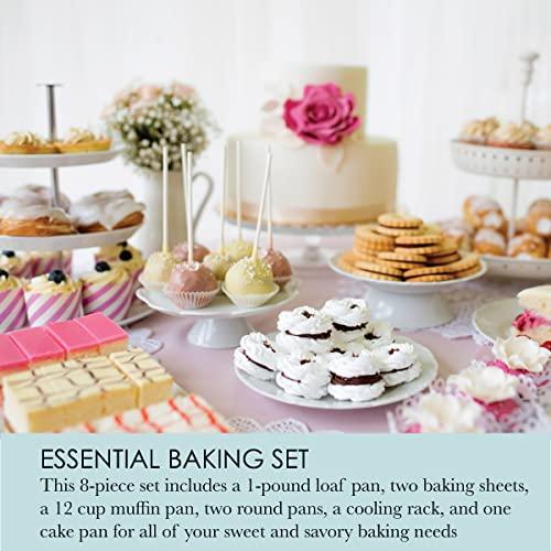 Chicago Metallic Chicago Metallic Professional Non-Stick 8-Piece Bakeware Set, Silver