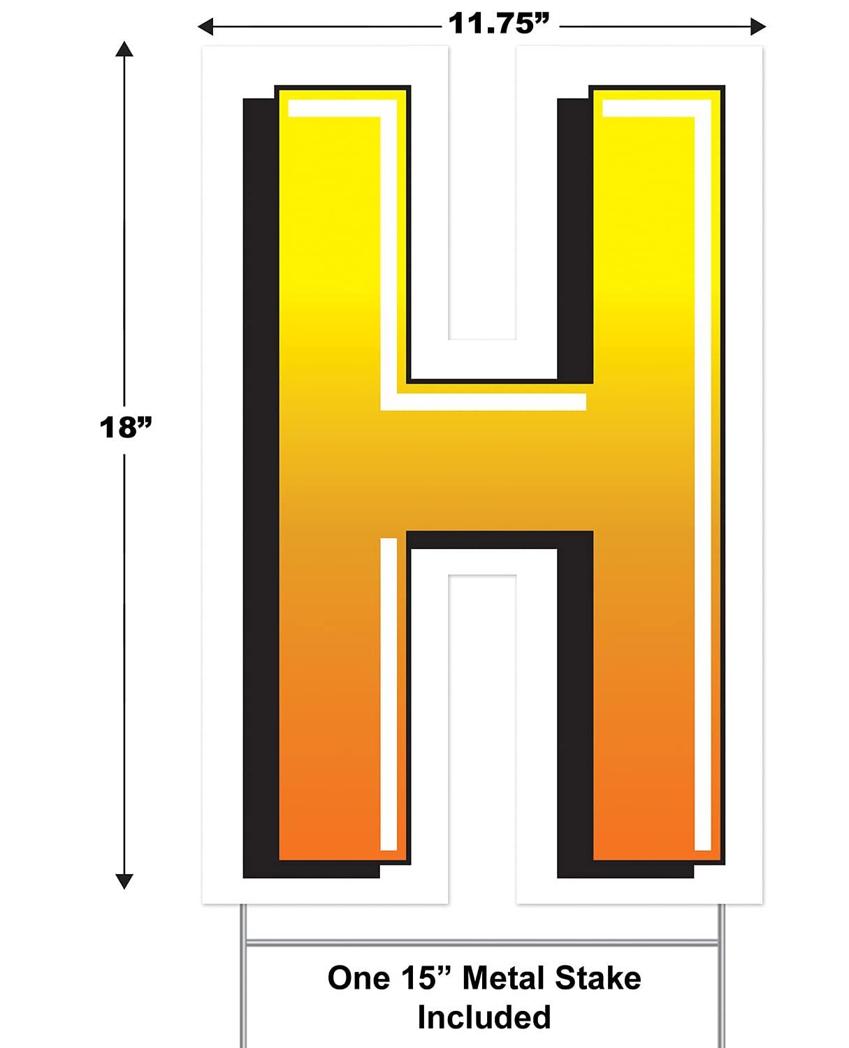Beistle Beistle Letter H Yard Sign with Metal Stakes