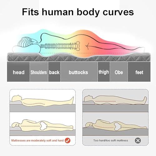 HQKZDQ Upgrade Japanese Futon Mattress,Thick Sleeping Pad Floor Mattresses,Portable Roll Up Mattress,Twin Full Queen Sofa Mattresses,Foldable Guest Bed,Travel Mattress