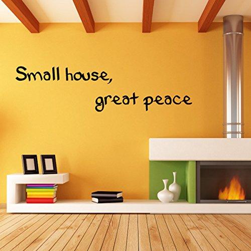Wall Slicks Small House, Great Peace Wall Decals Stickers, Black, 72\"