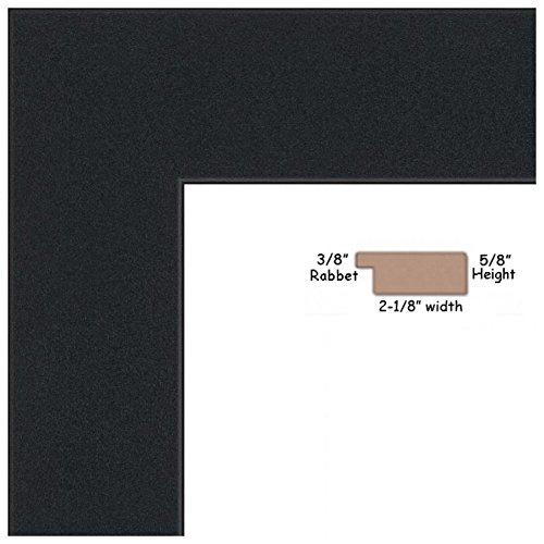 ArtToFrames 18x22 / 18 x 22 Picture Frame Satin Black .. 2'' wide with a 2'' double mat